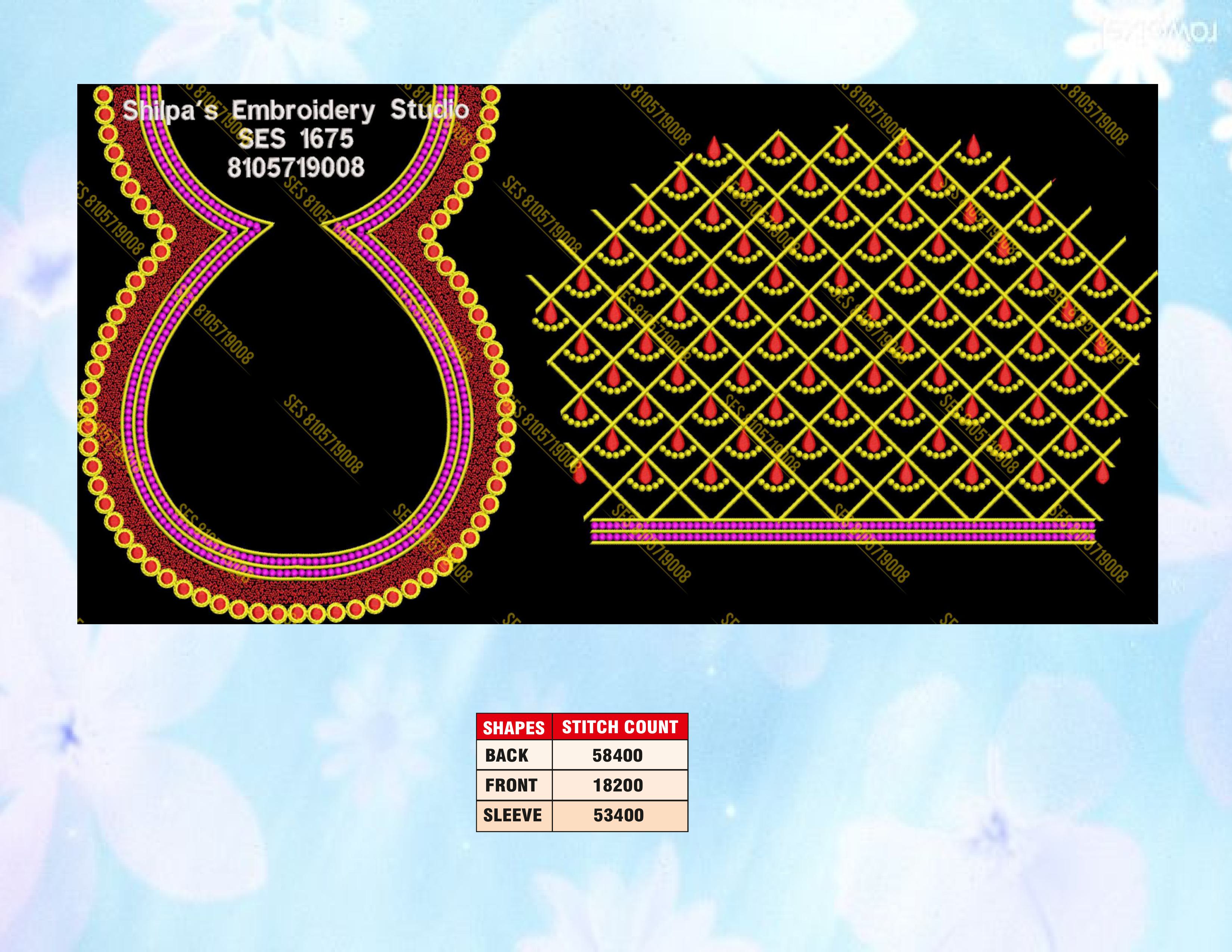 Embroidery Designs 1601-1700 Series