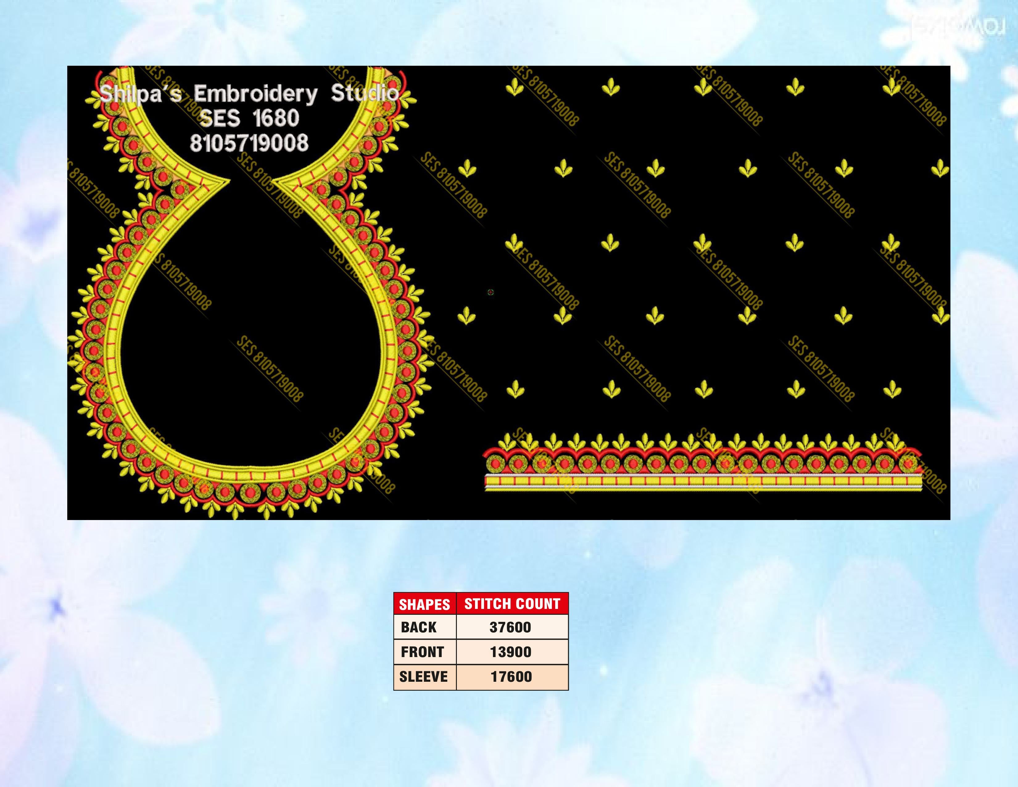 Embroidery Designs 1601-1700 Series