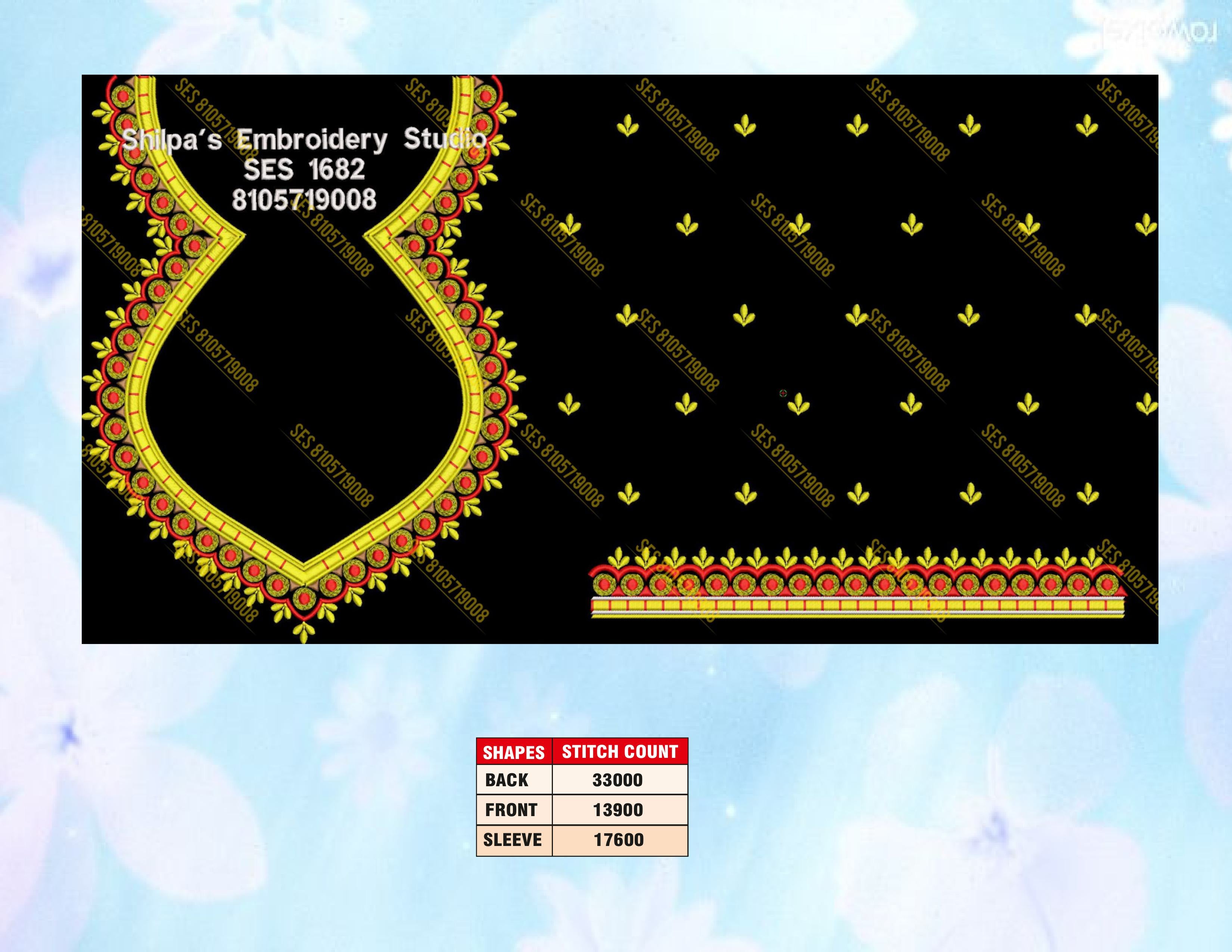 Embroidery Designs 1601-1700 Series