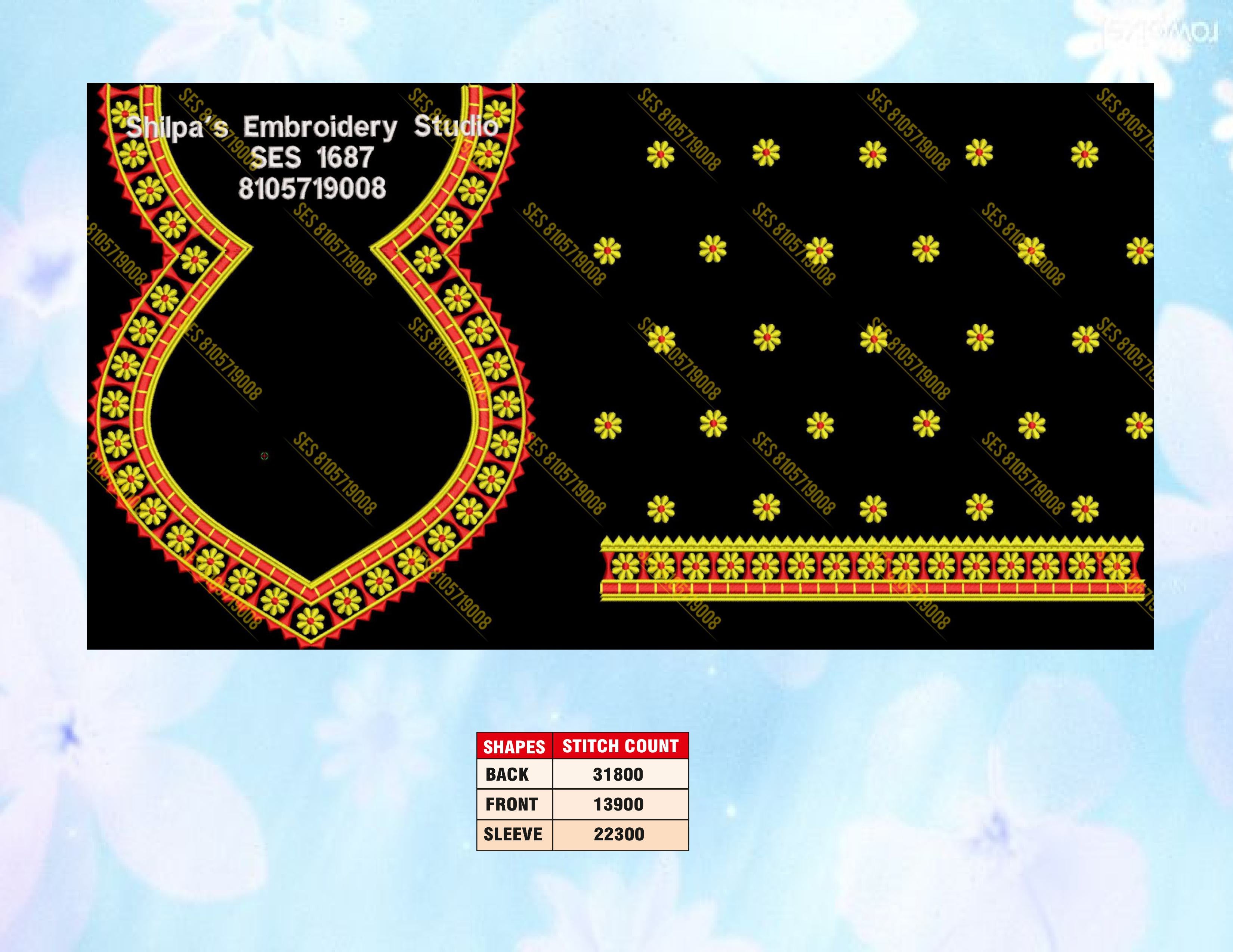 Embroidery Designs 1601-1700 Series