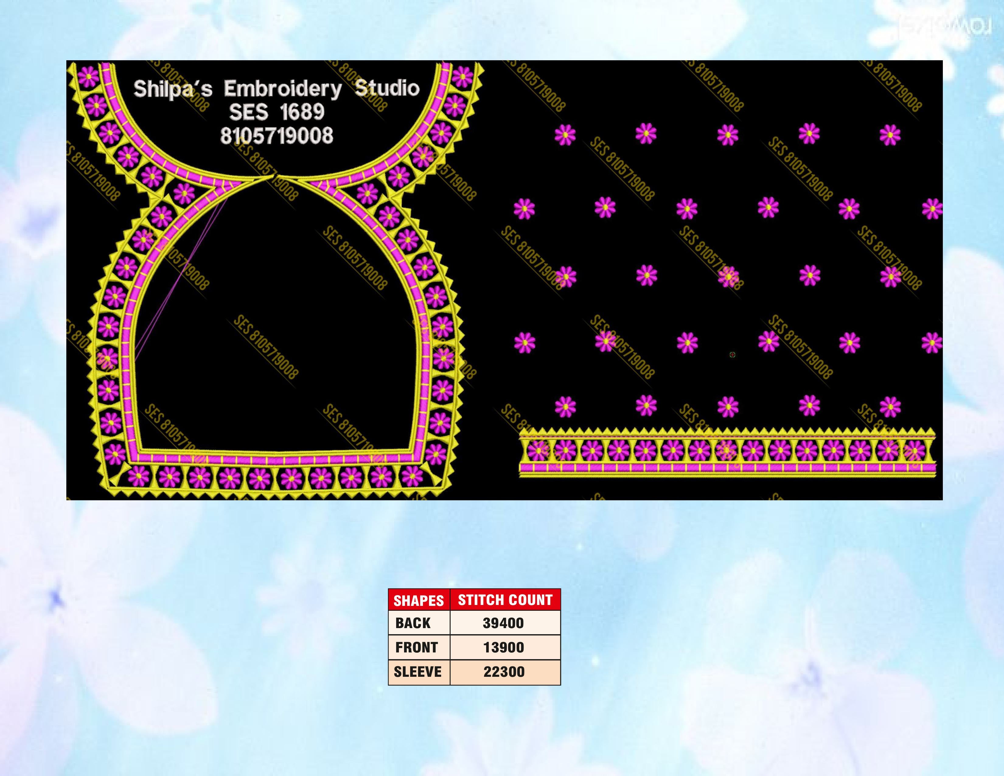 Embroidery Designs 1601-1700 Series