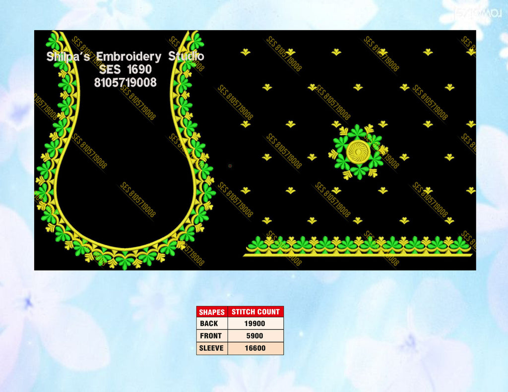Embroidery Designs 1601-1700 Series