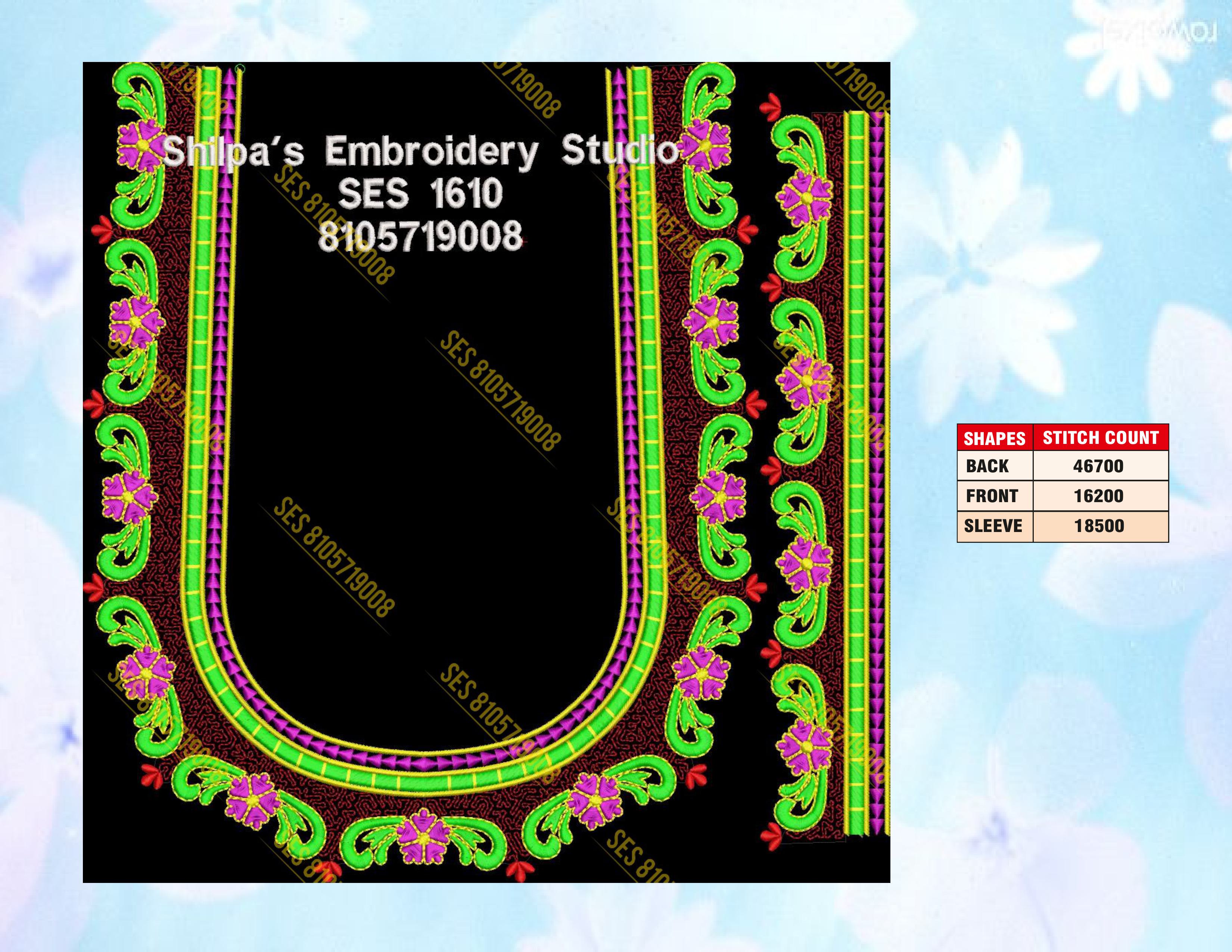 Embroidery Designs 1601-1700 Series