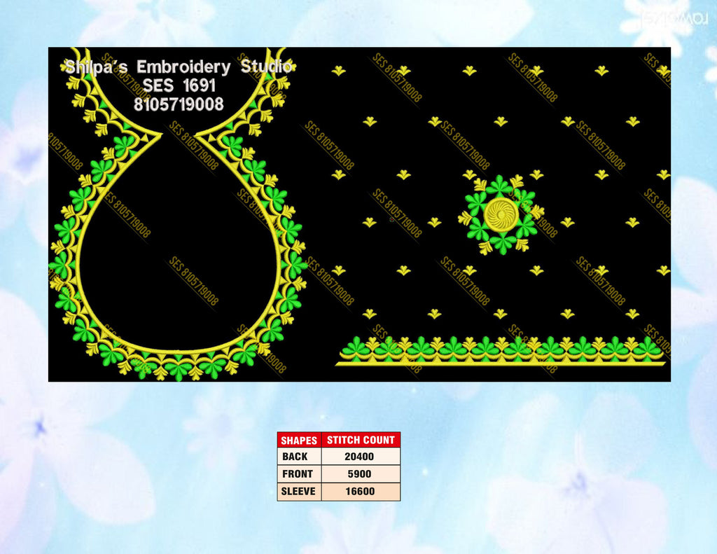 Embroidery Designs 1601-1700 Series