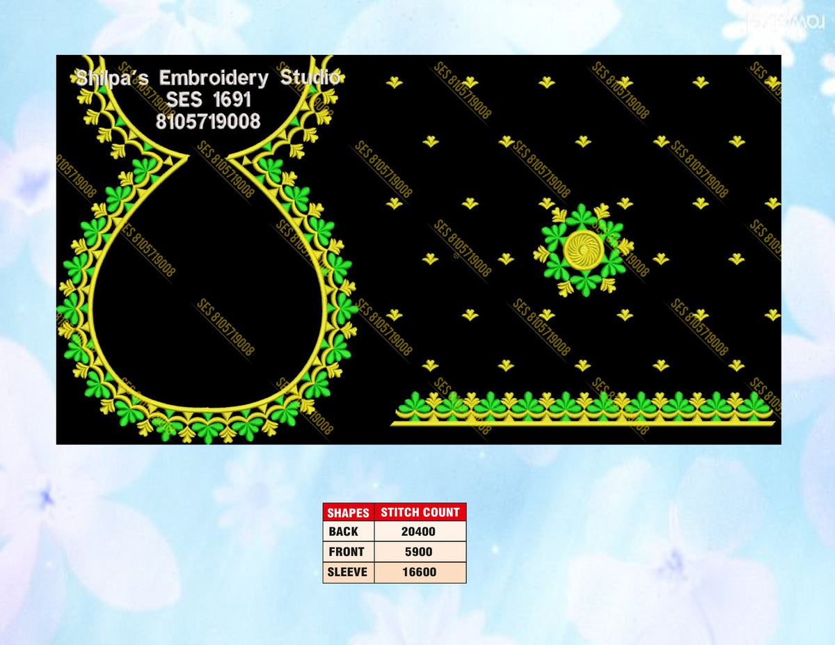 Embroidery Designs 1601-1700 Series