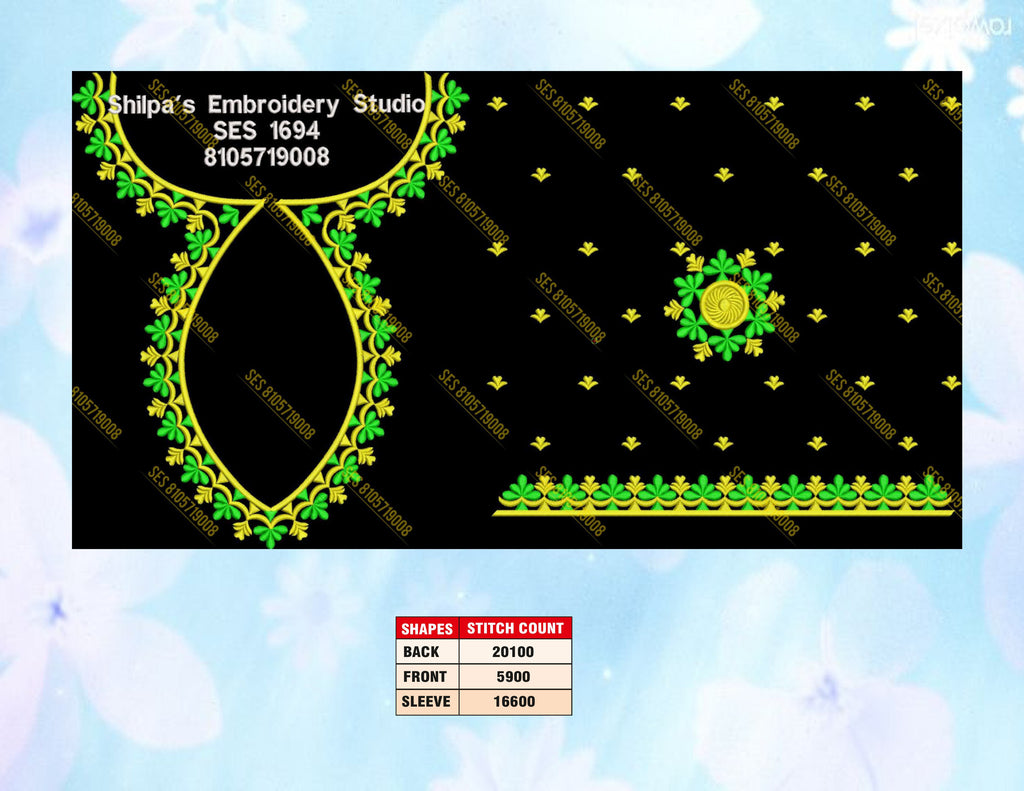 Embroidery Designs 1601-1700 Series