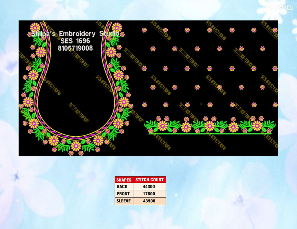 Embroidery Designs 1601-1700 Series