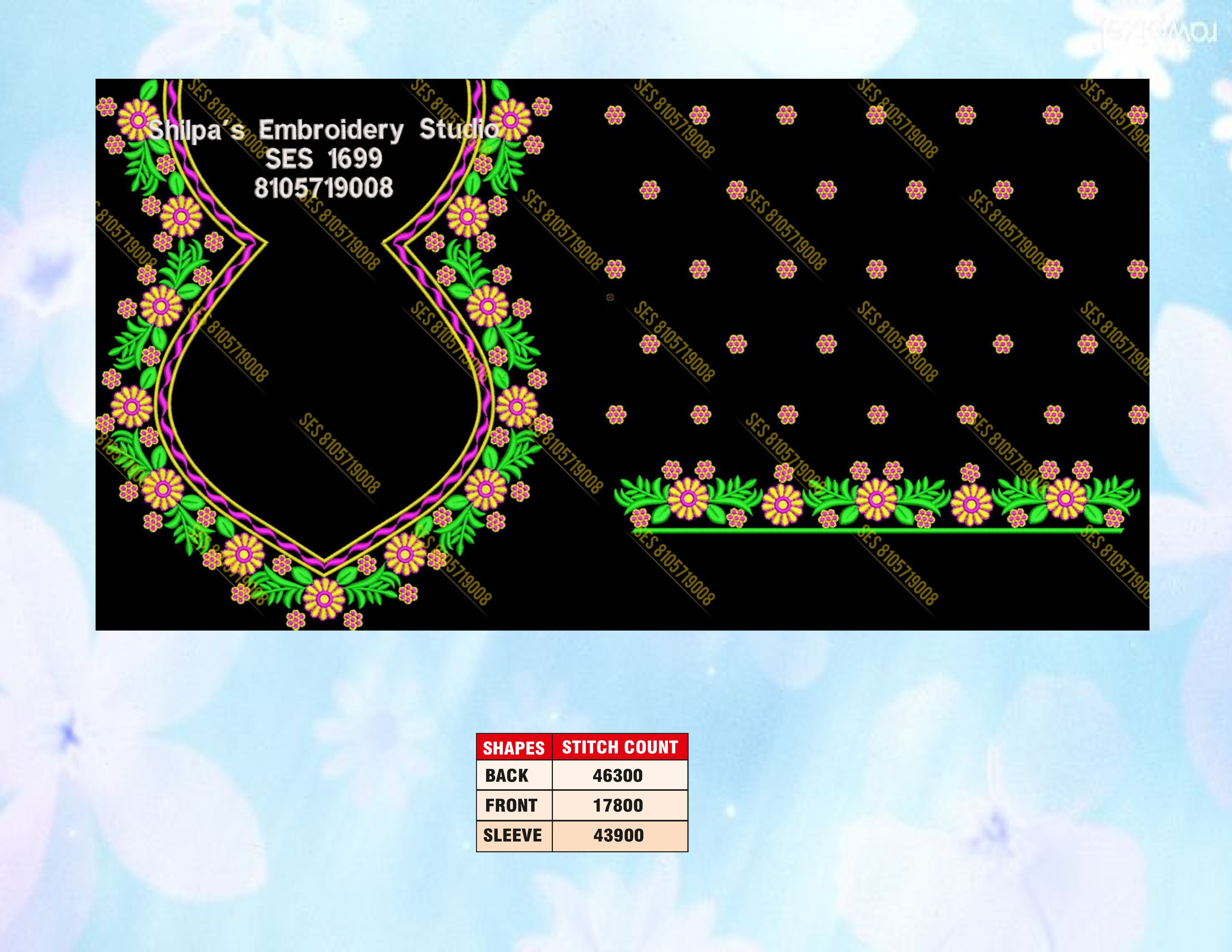 Embroidery Designs 1601-1700 Series