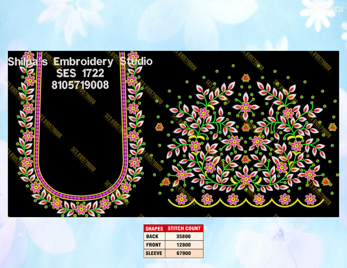 Embroidery Designs 1701-1800 Series