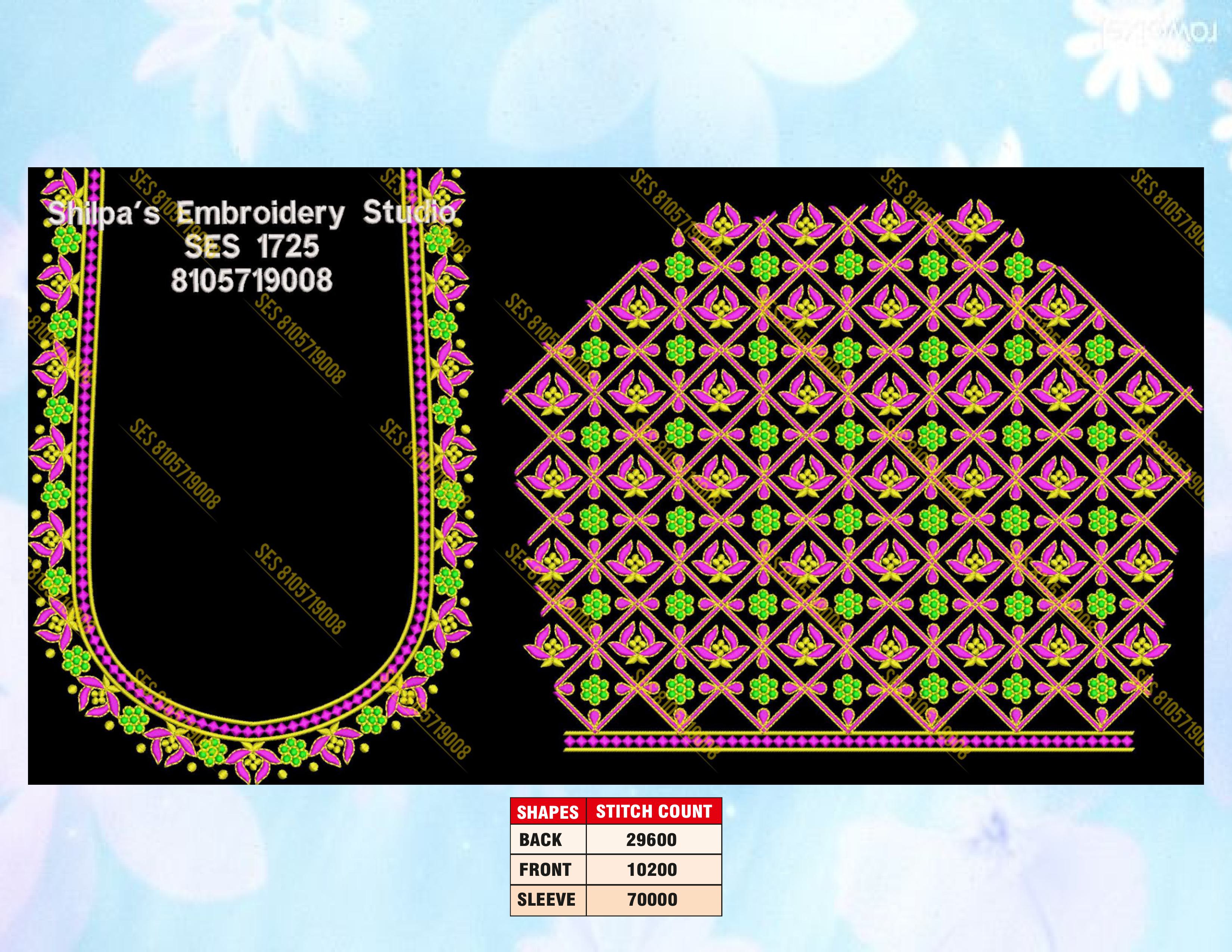 Embroidery Designs 1701-1800 Series