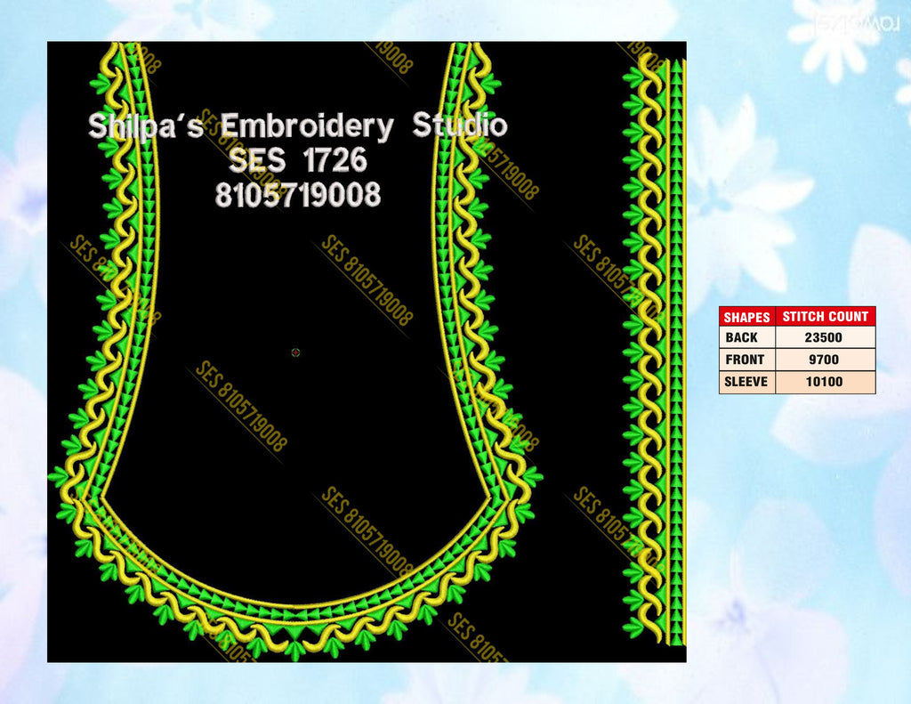 Embroidery Designs 1701-1800 Series