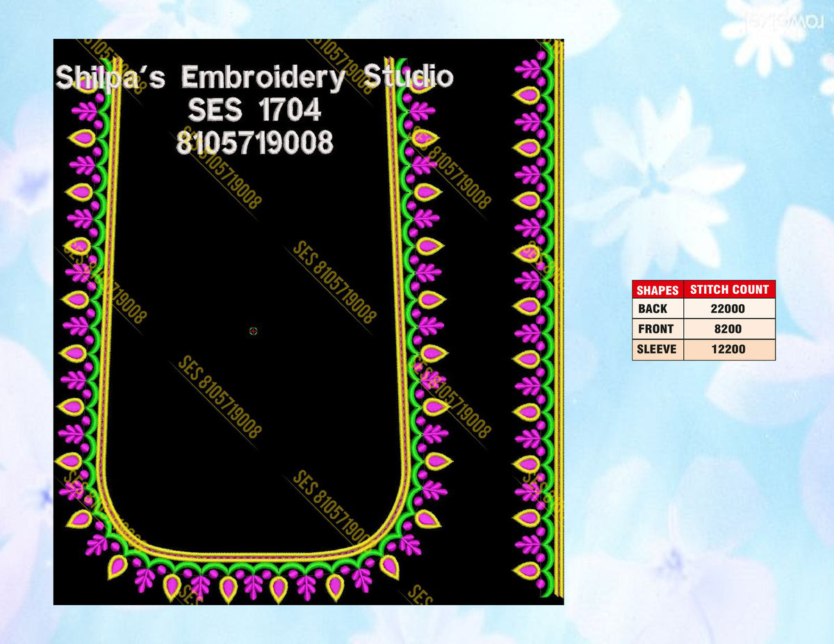 Embroidery Designs 1701-1800 Series