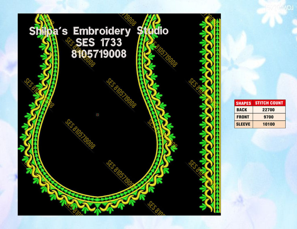Embroidery Designs 1701-1800 Series