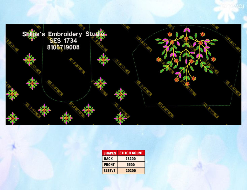 Embroidery Designs 1701-1800 Series