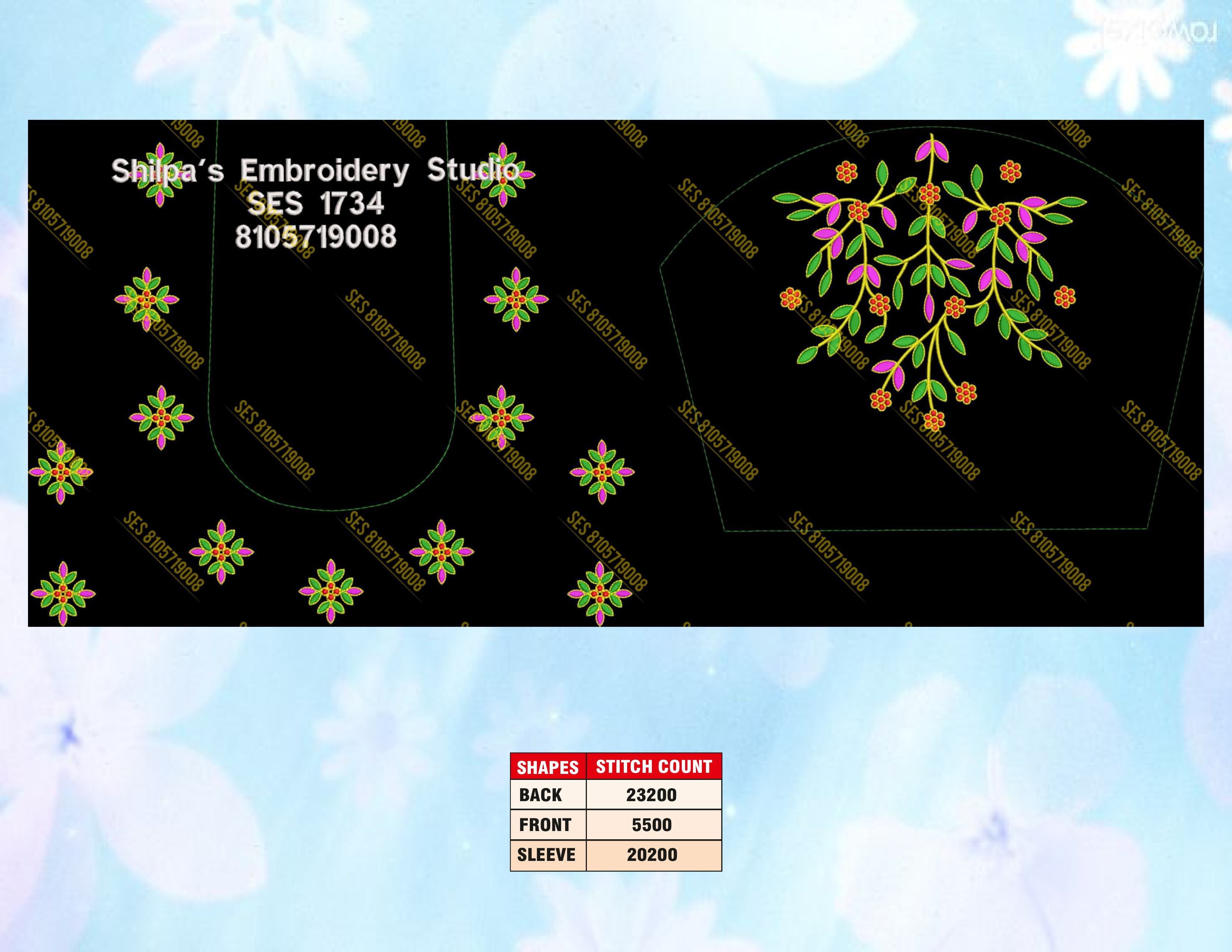 Embroidery Designs 1701-1800 Series