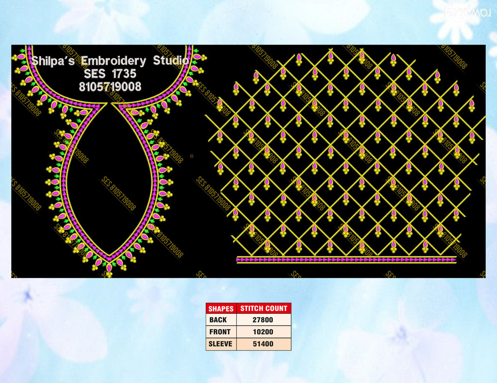 Embroidery Designs 1701-1800 Series