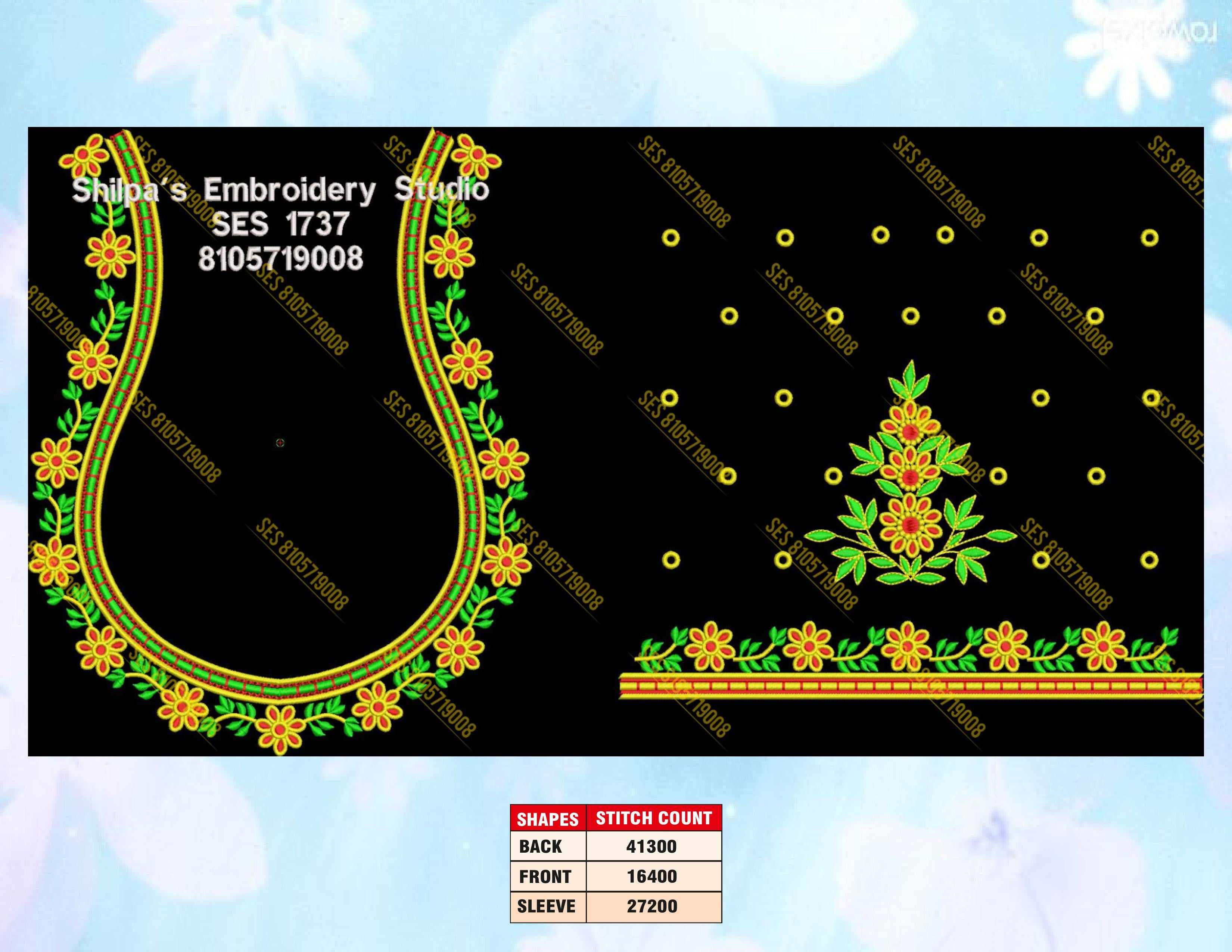 Embroidery Designs 1701-1800 Series