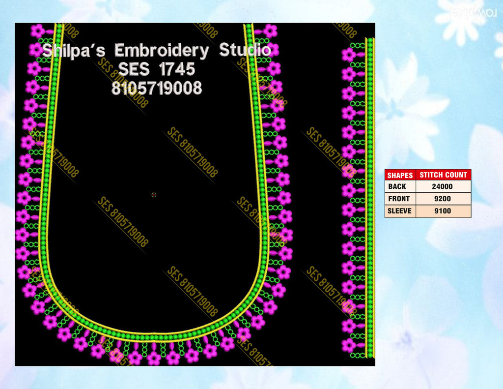 Embroidery Designs 1701-1800 Series