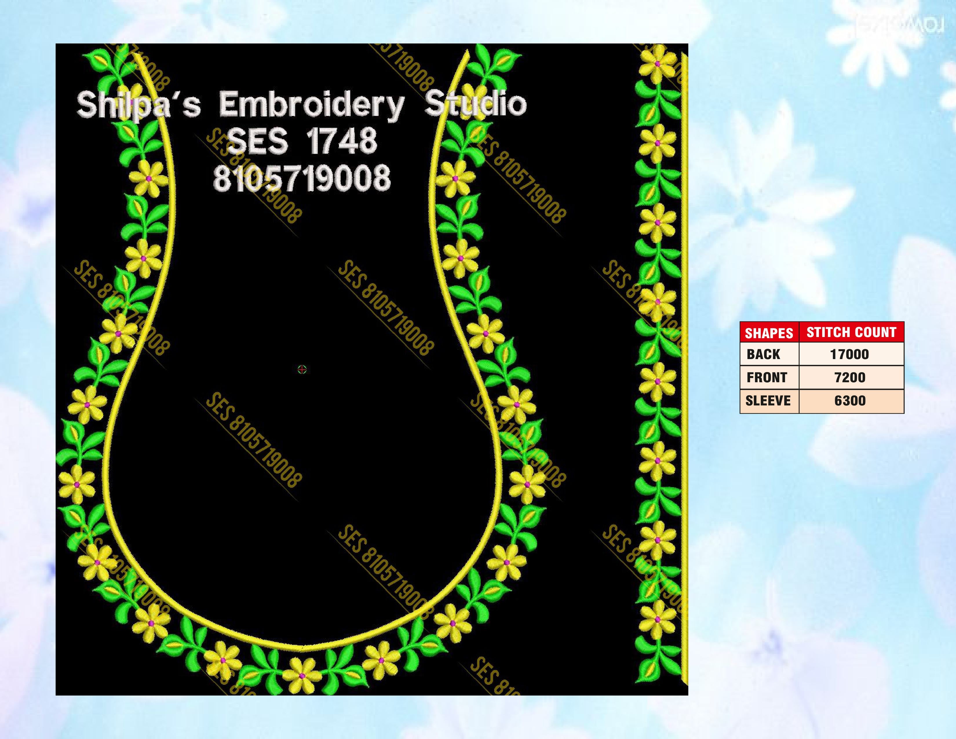 Embroidery Designs 1701-1800 Series