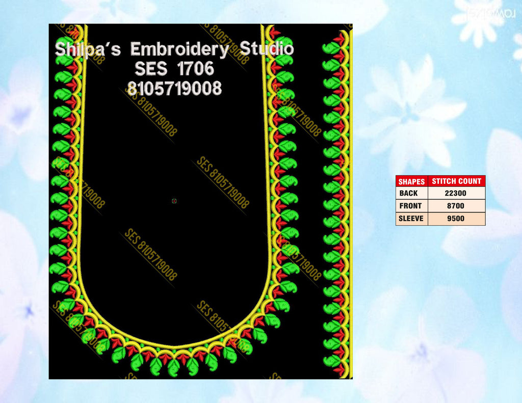 Embroidery Designs 1701-1800 Series
