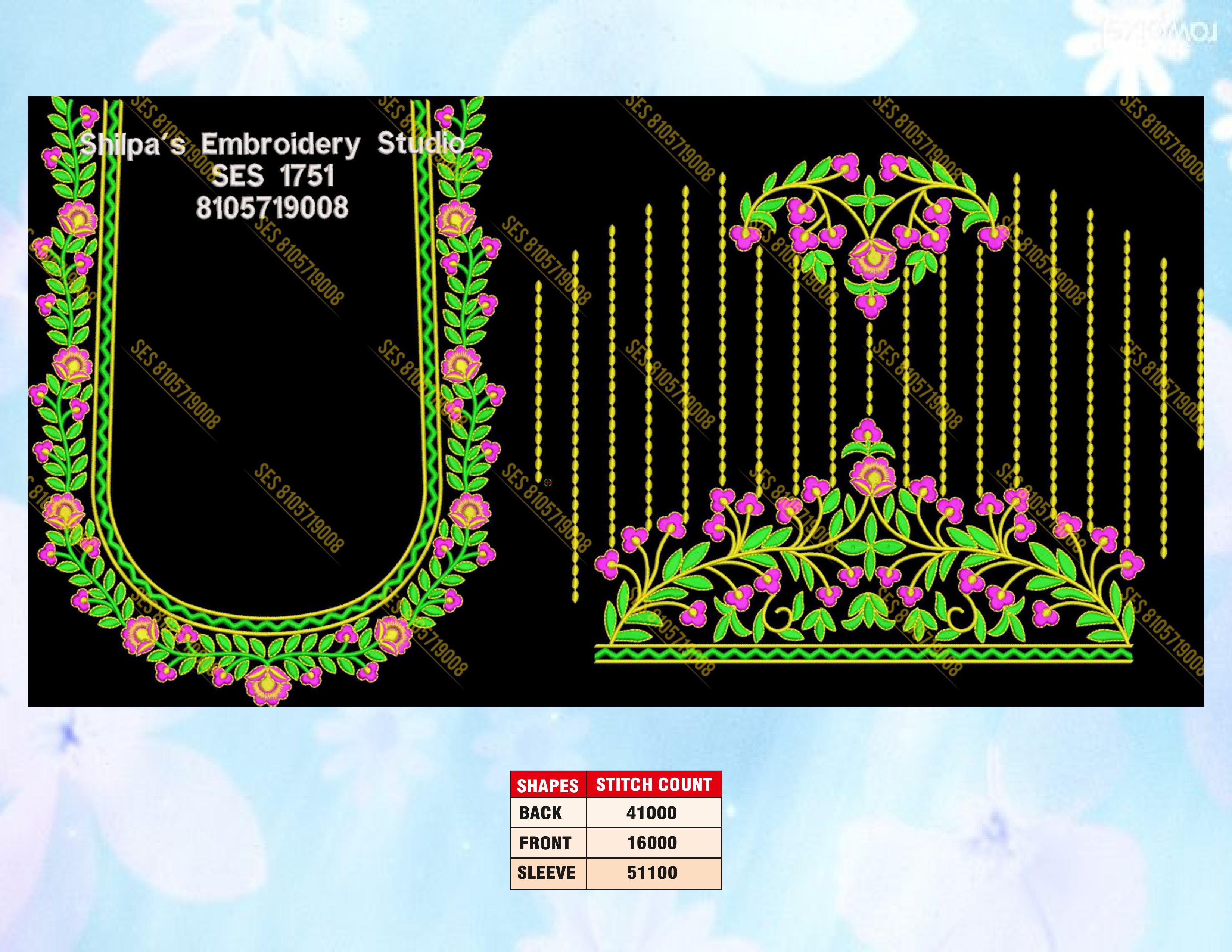 Embroidery Designs 1701-1800 Series