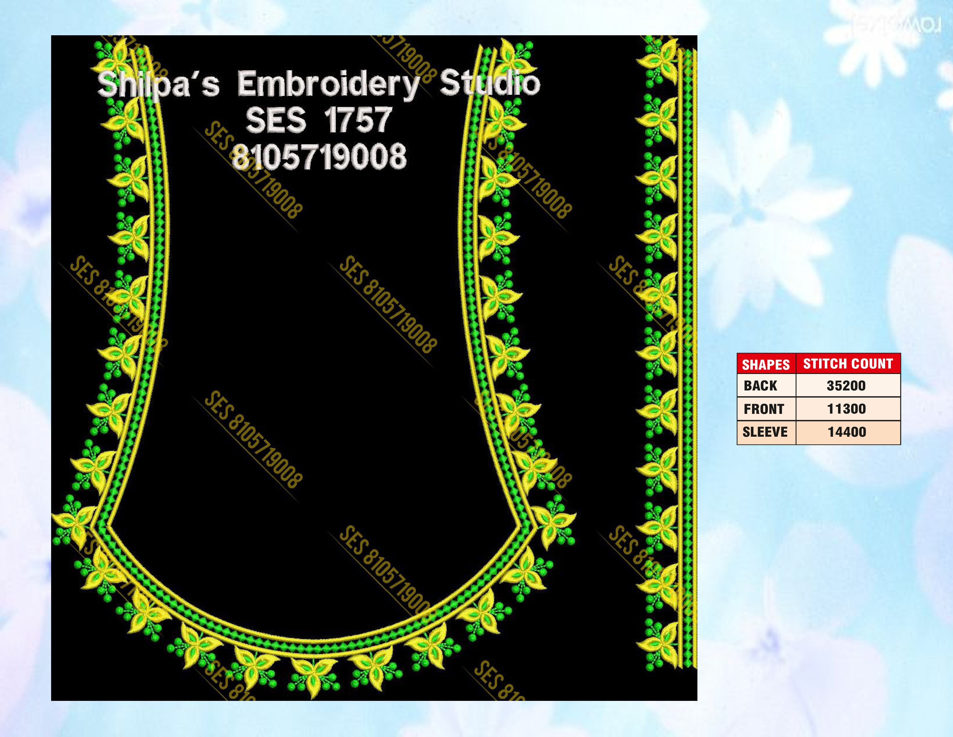 Embroidery Designs 1701-1800 Series