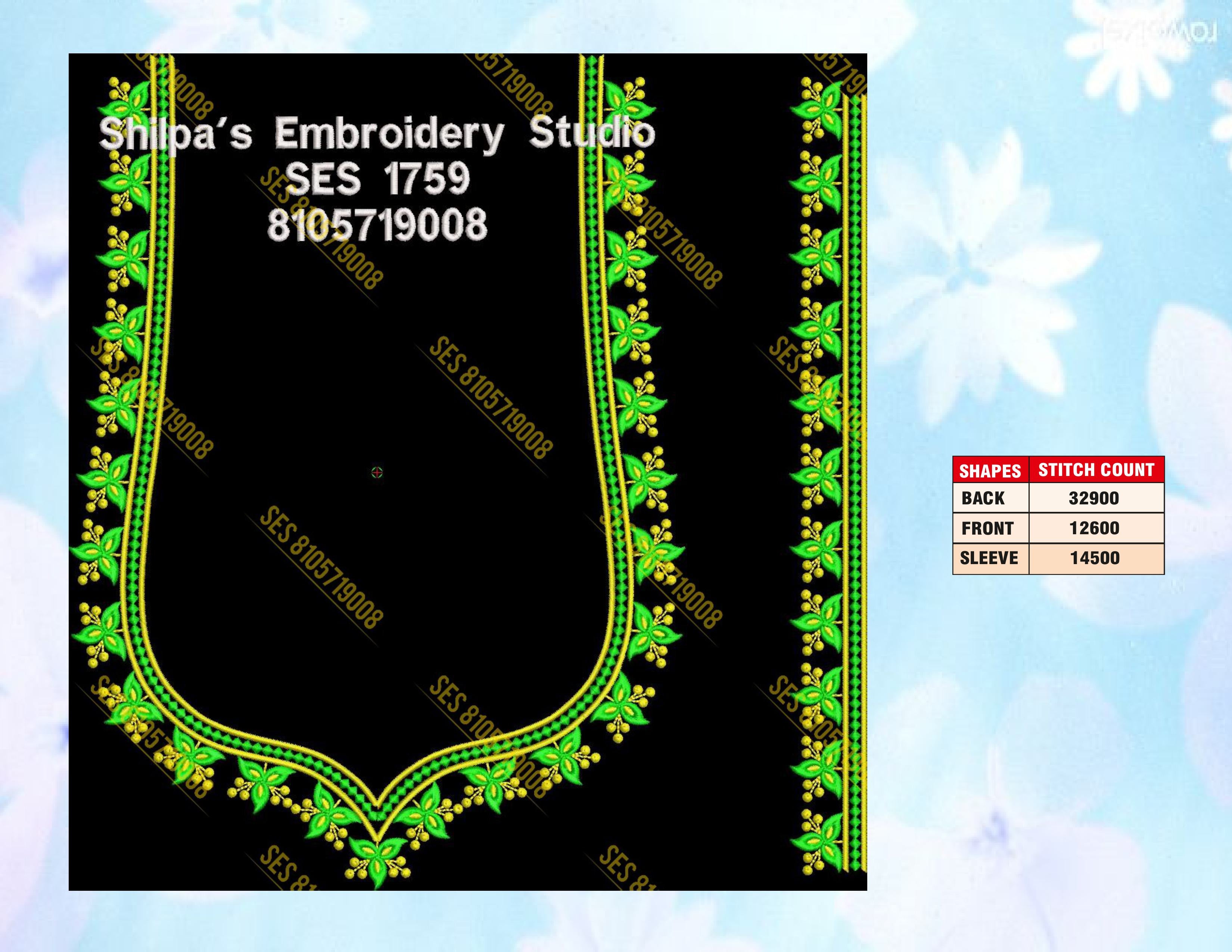 Embroidery Designs 1701-1800 Series