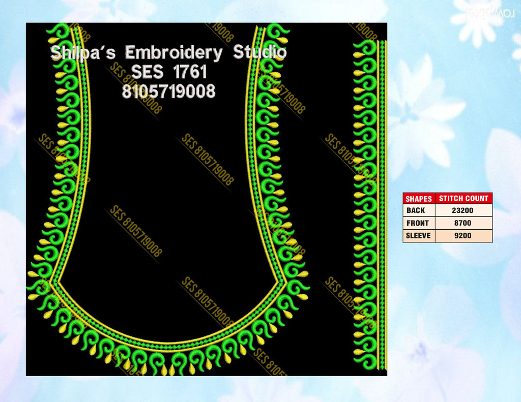 Embroidery Designs 1701-1800 Series