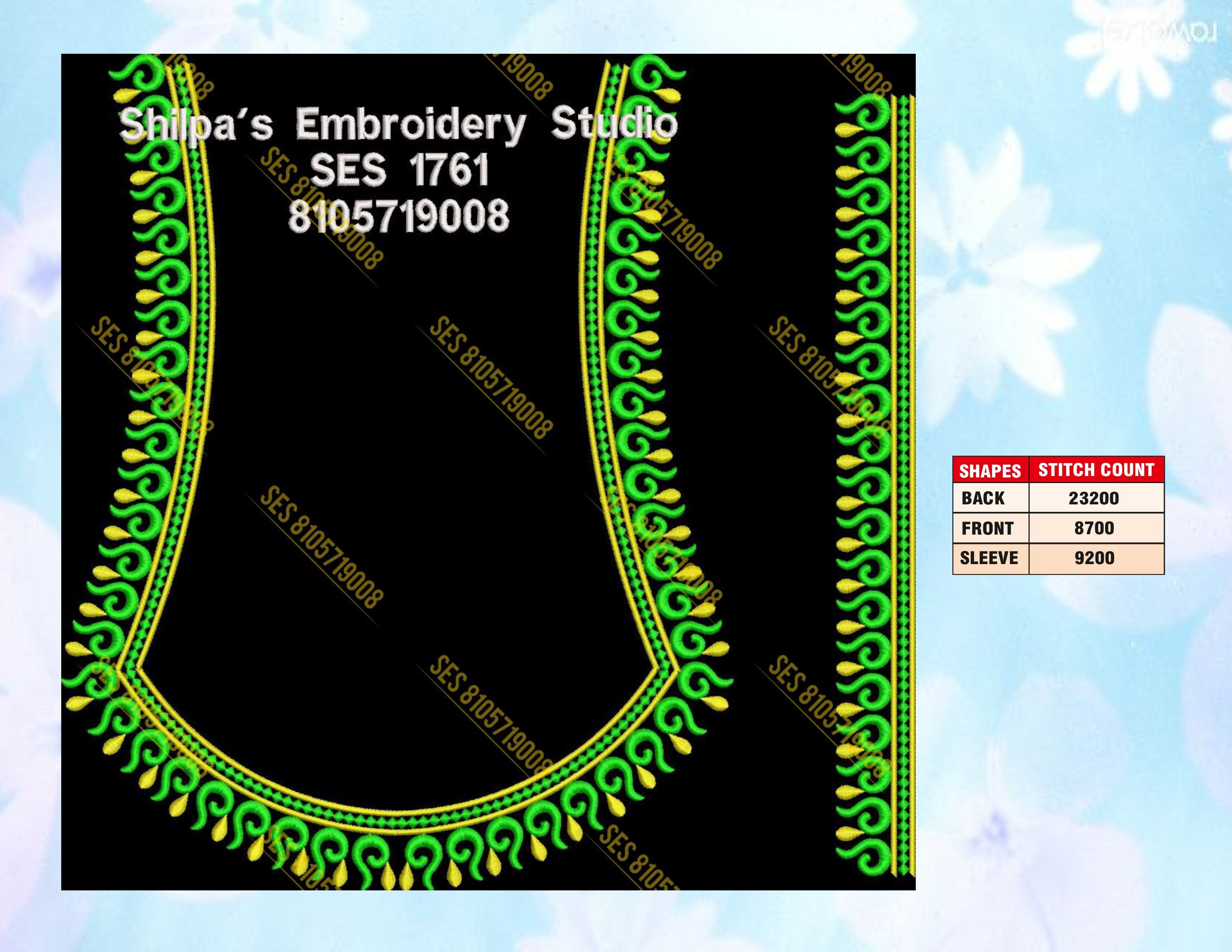Embroidery Designs 1701-1800 Series
