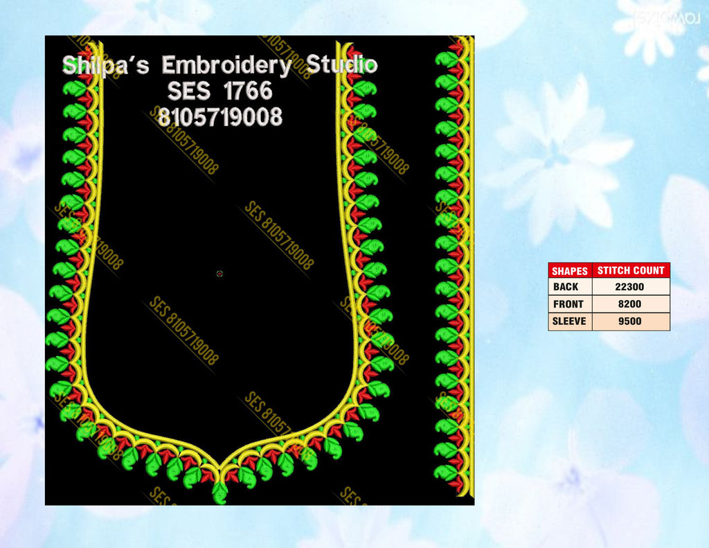 Embroidery Designs 1701-1800 Series