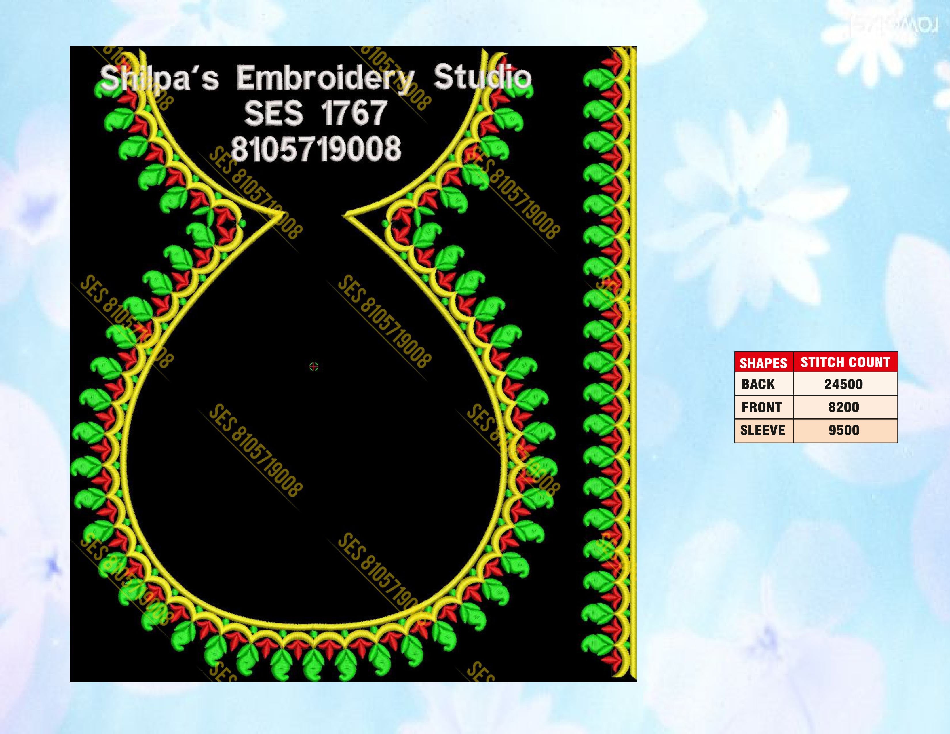 Embroidery Designs 1701-1800 Series