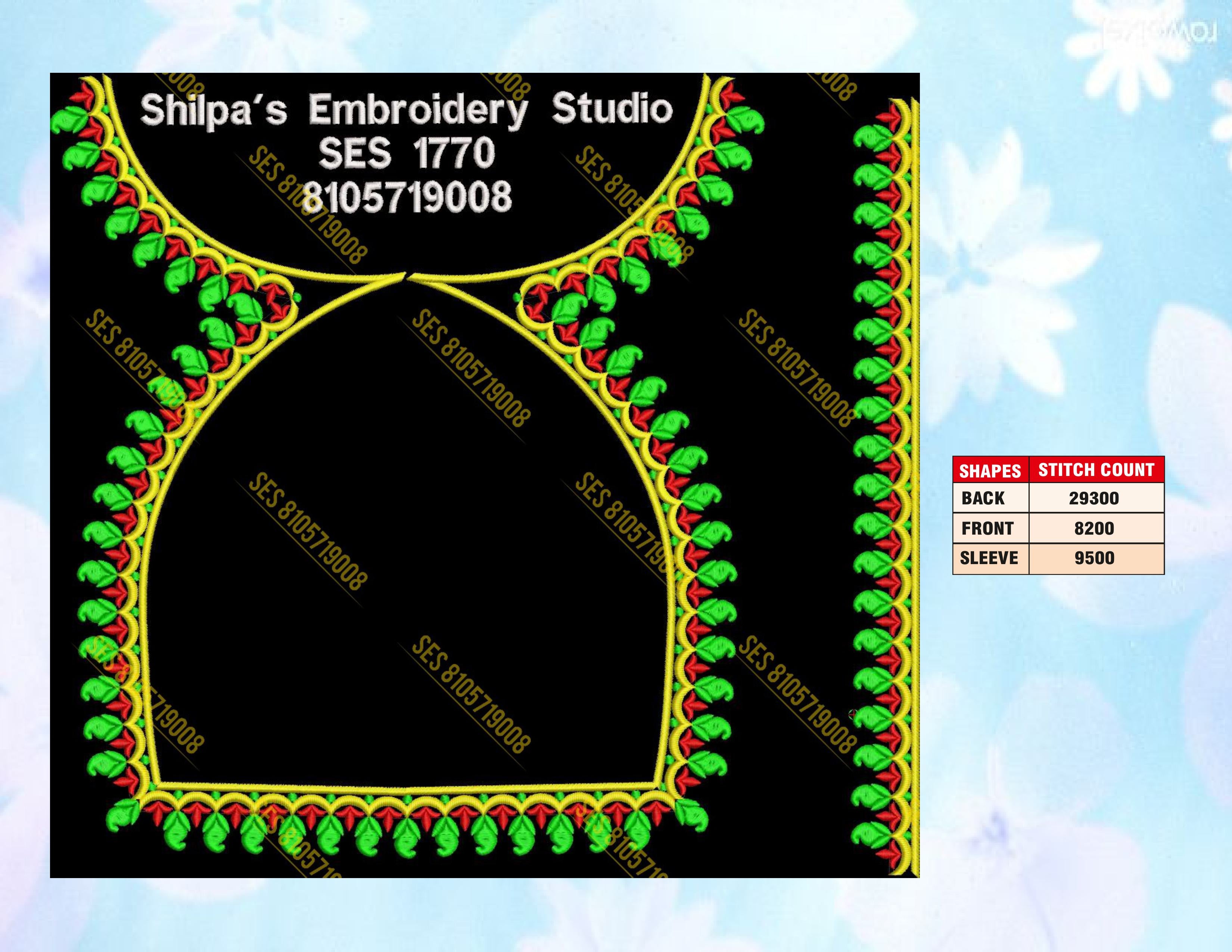 Embroidery Designs 1701-1800 Series