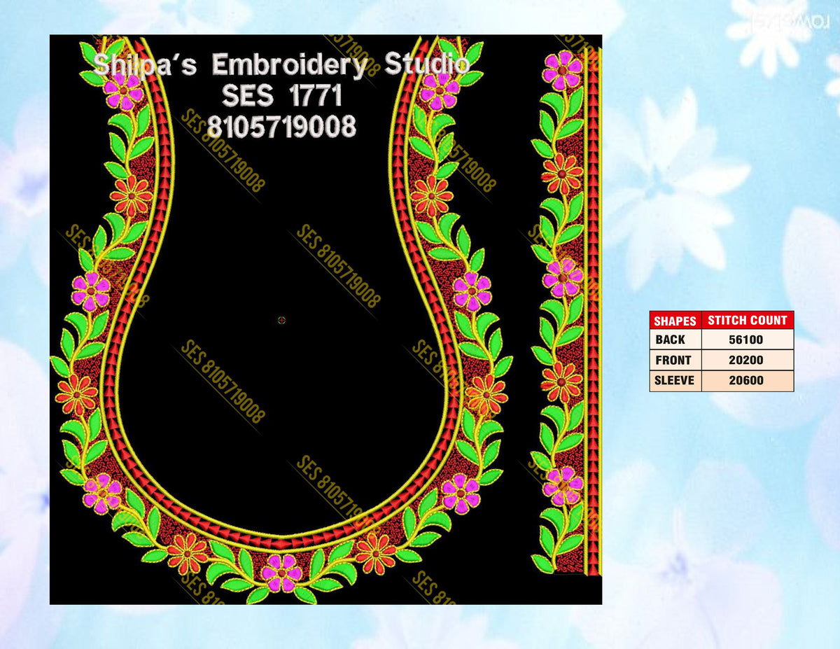 Embroidery Designs 1701-1800 Series