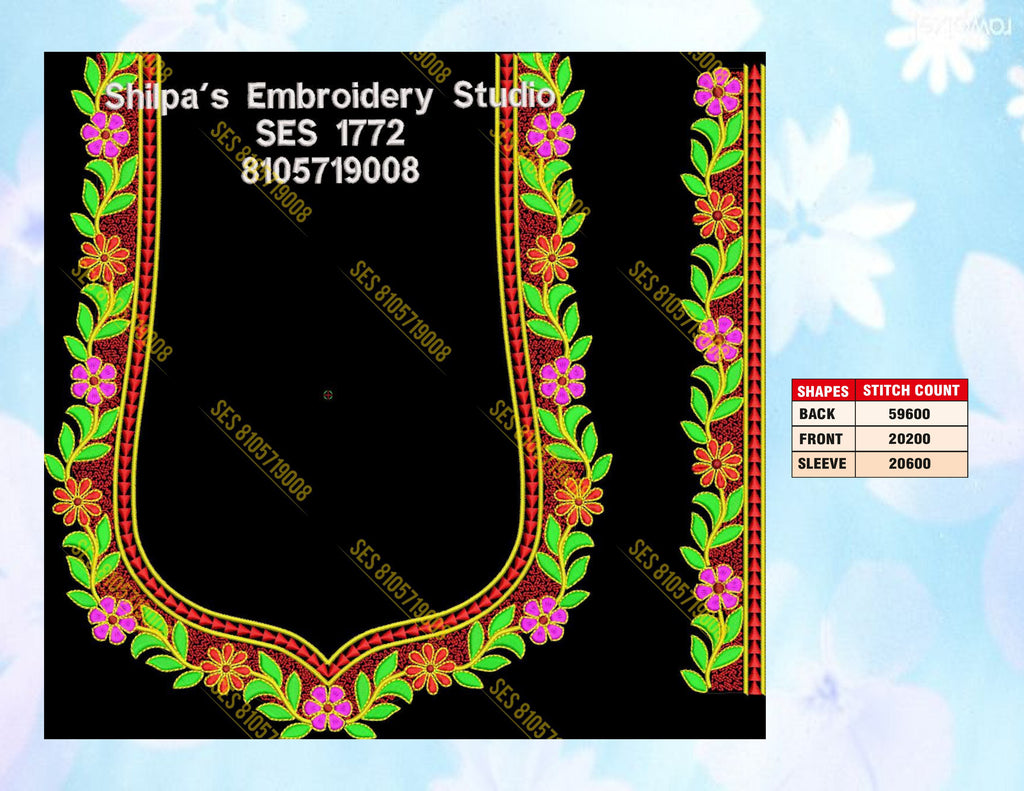 Embroidery Designs 1701-1800 Series