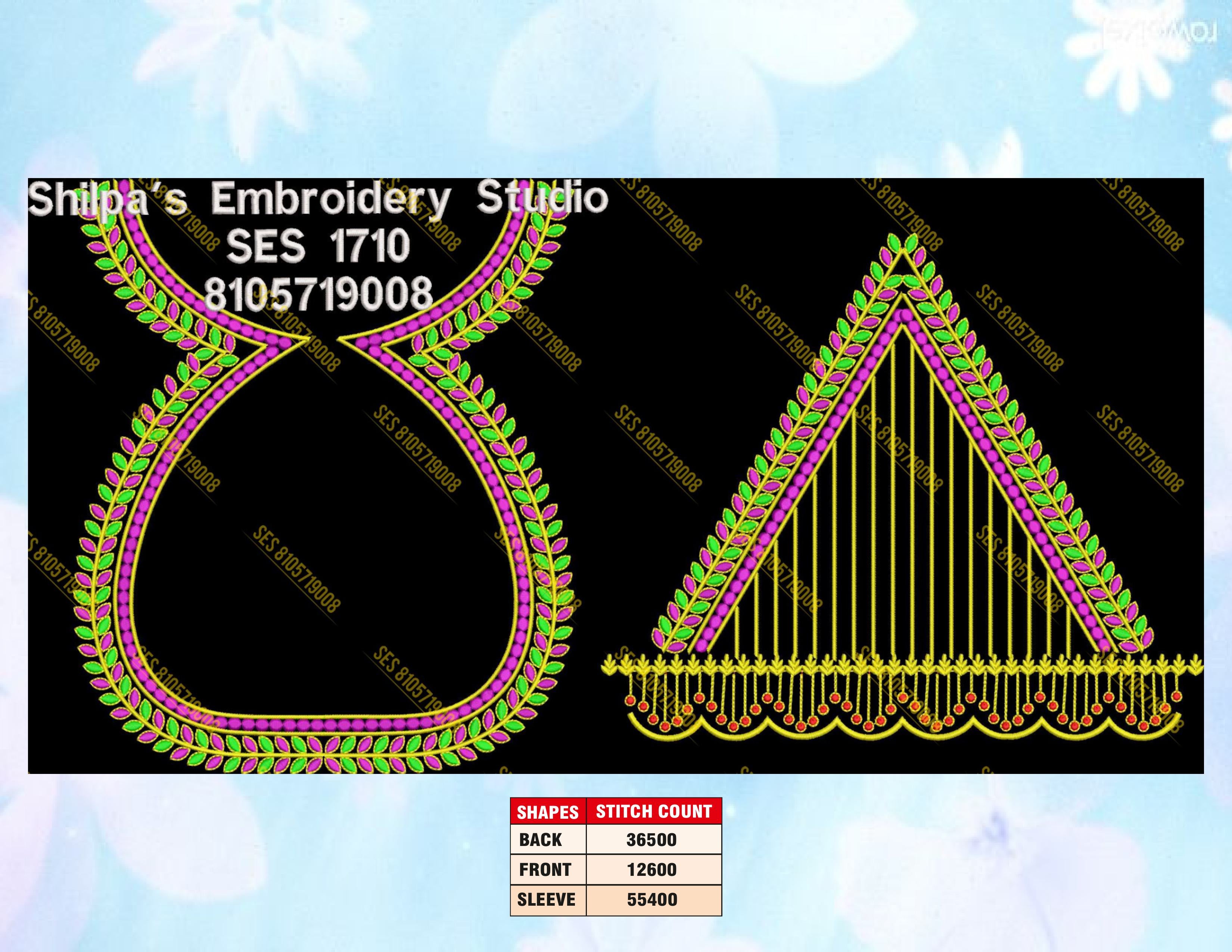 Embroidery Designs 1701-1800 Series