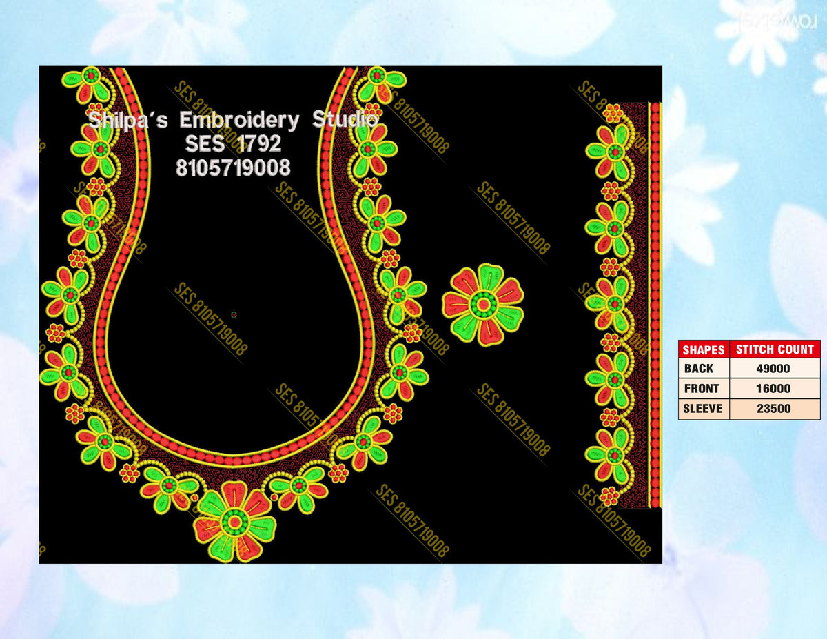 Embroidery Designs 1701-1800 Series