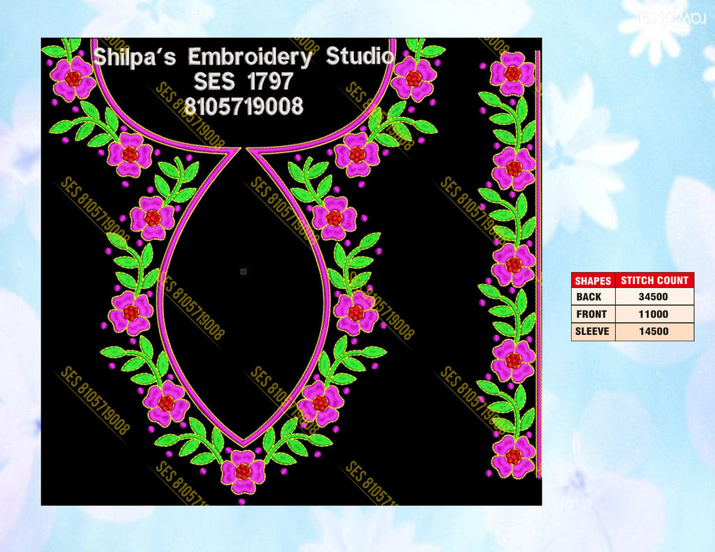 Embroidery Designs 1701-1800 Series