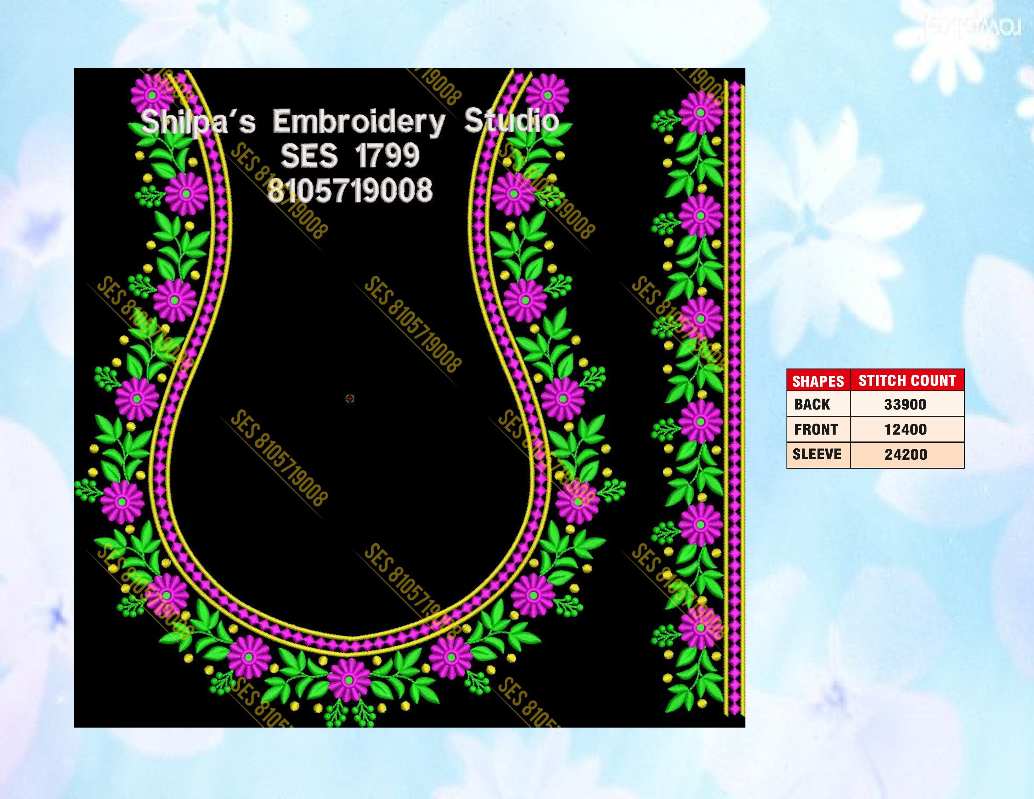 Embroidery Designs 1701-1800 Series