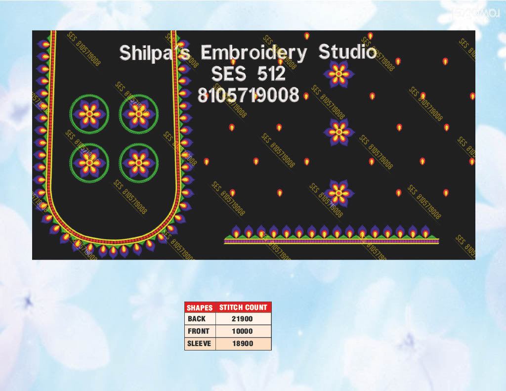 Embroidery Designs 501-600 Series