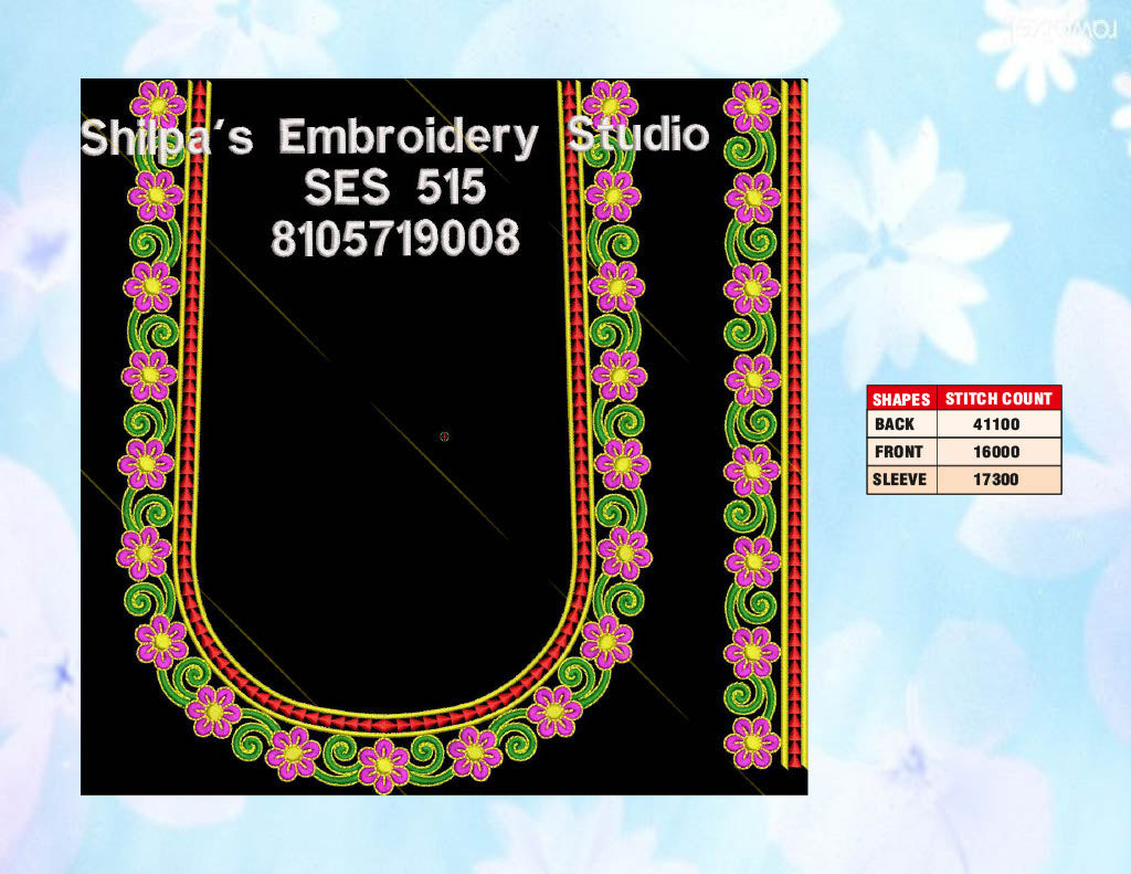 Embroidery Designs 501-600 Series