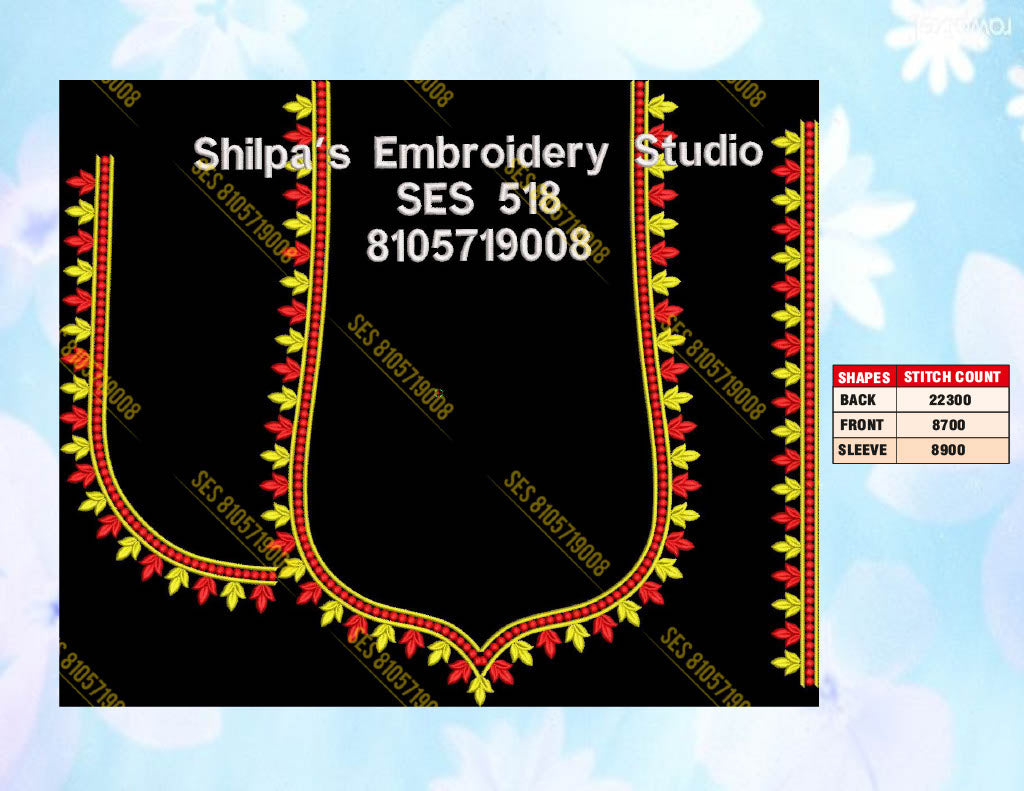 Embroidery Designs 501-600 Series