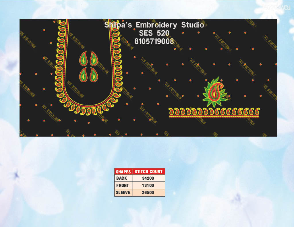 Embroidery Designs 501-600 Series