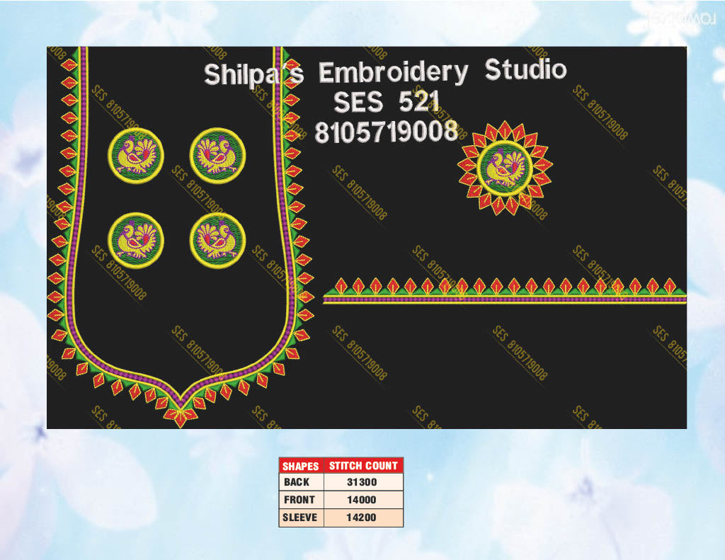 Embroidery Designs 501-600 Series