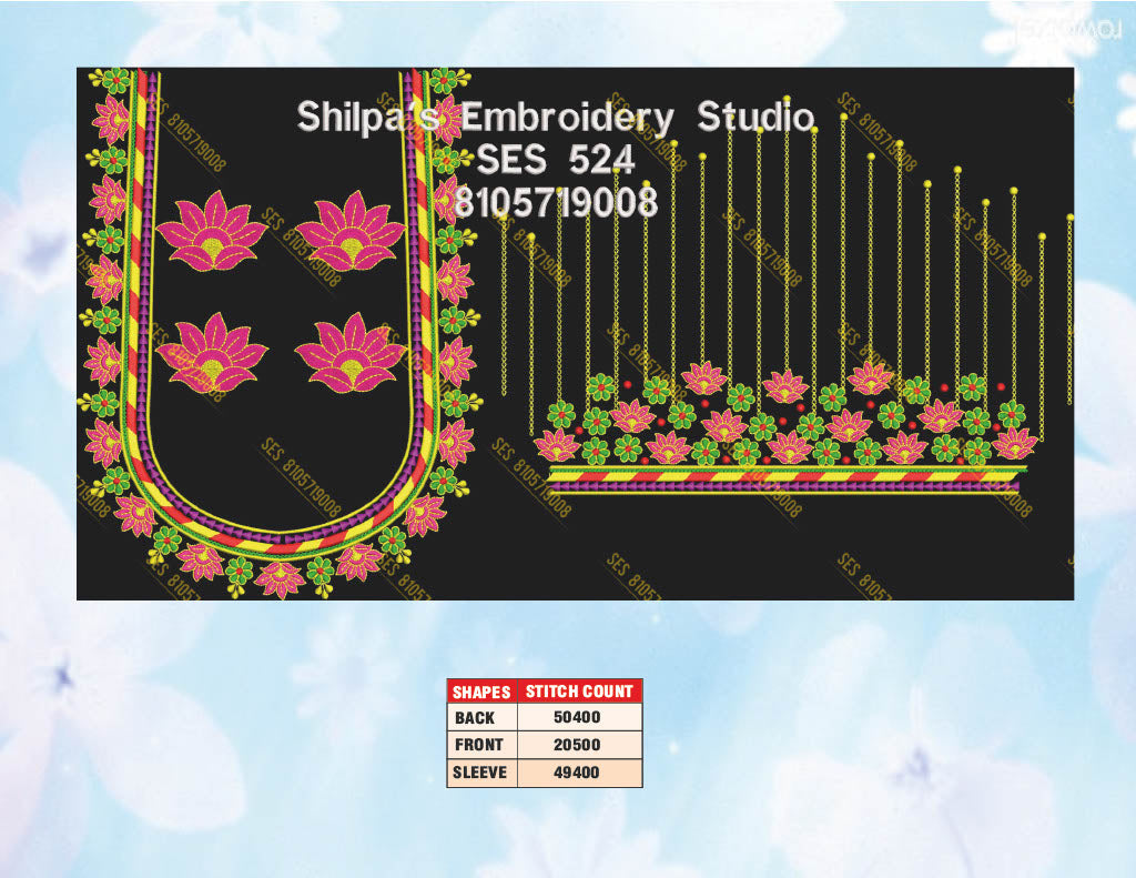 Embroidery Designs 501-600 Series