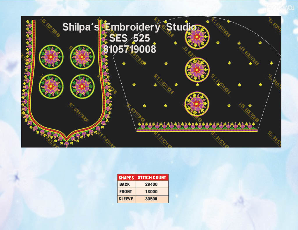 Embroidery Designs 501-600 Series