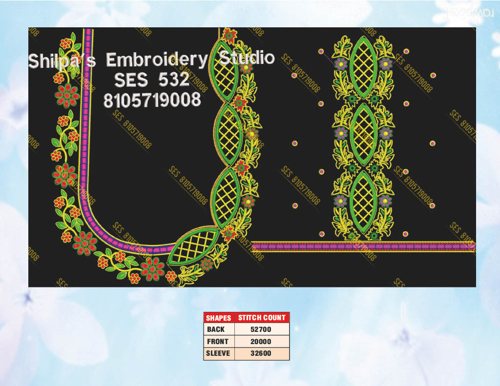 Embroidery Designs 501-600 Series
