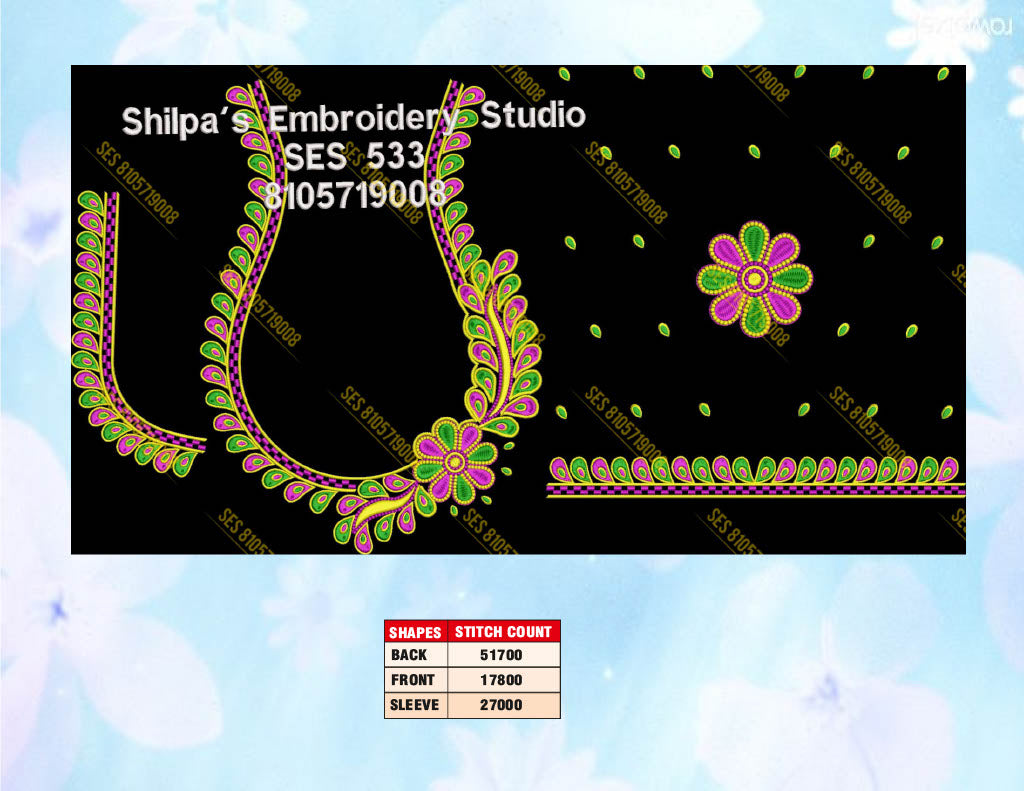 Embroidery Designs 501-600 Series