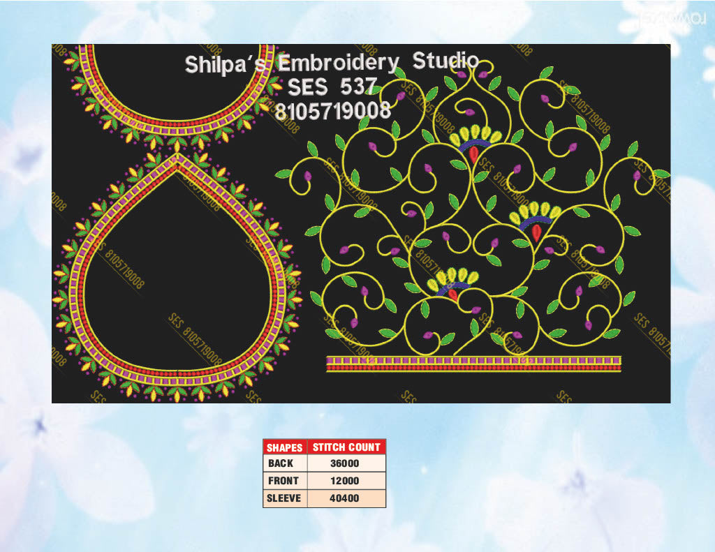Embroidery Designs 501-600 Series