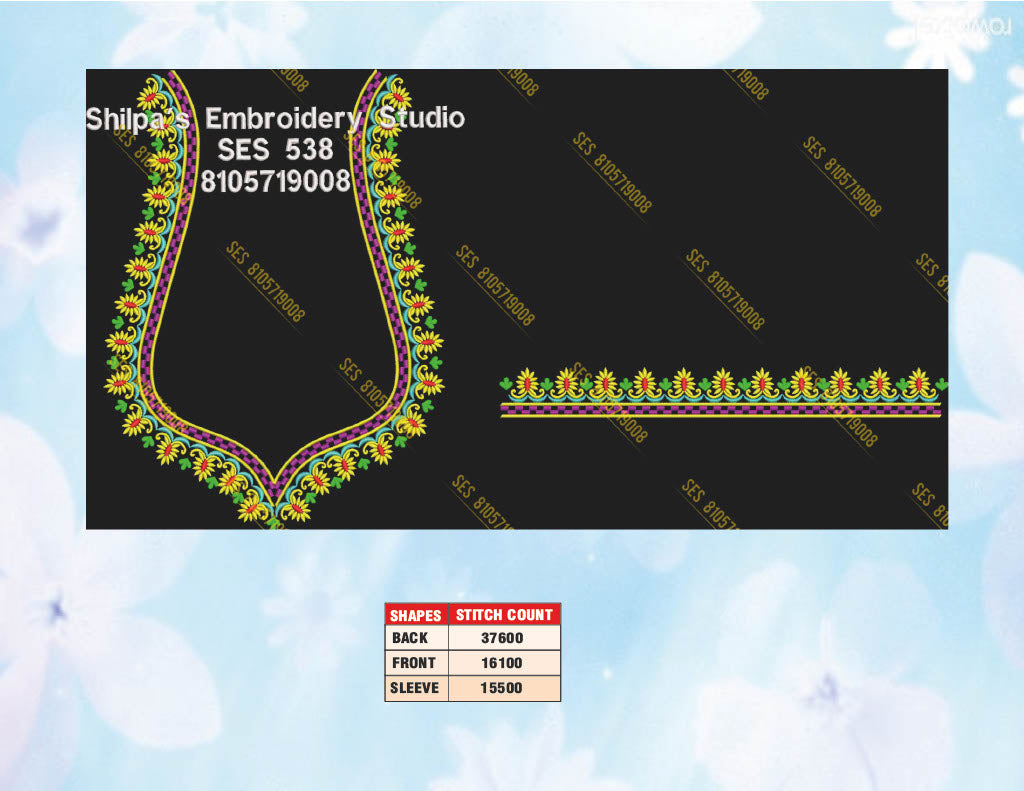 Embroidery Designs 501-600 Series