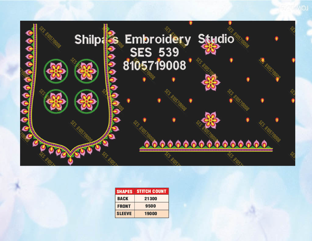 Embroidery Designs 501-600 Series